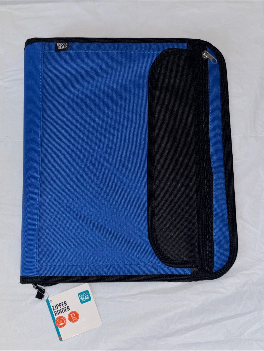 Blue Zipper Tablet Binder Case -